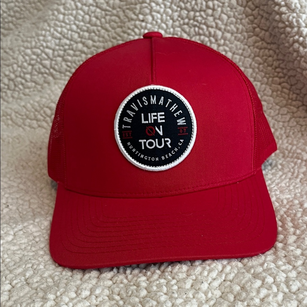 Travis Mathew Red Life On Tour Cap